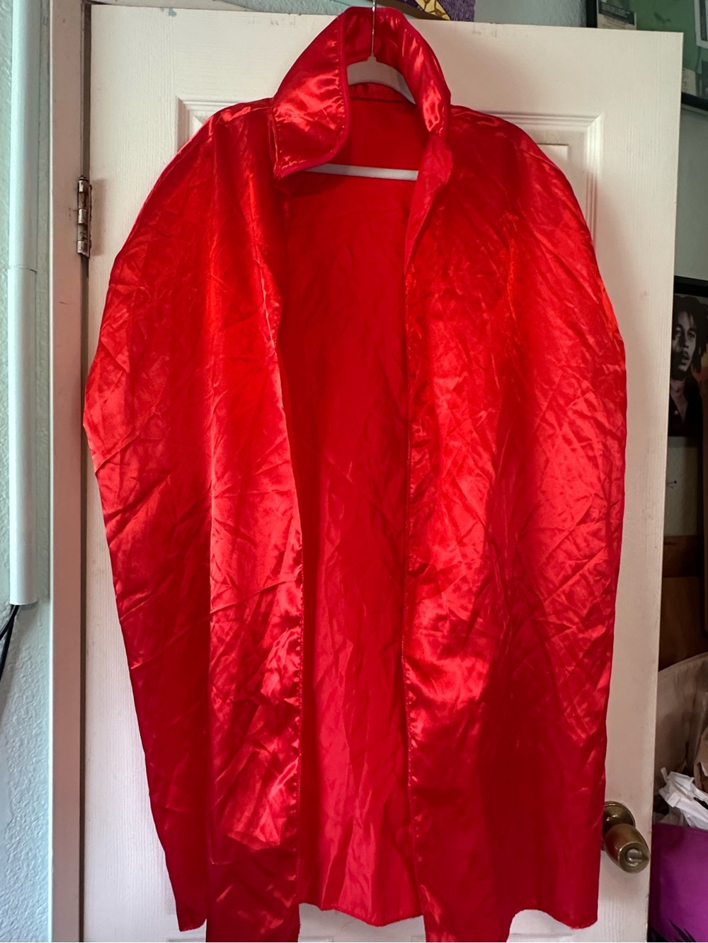 Rubie's Red Satin Costume Cape with High Collar ONE SIZE